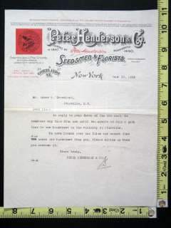 1919 Letterhead Peter Henderson & Co., New York, N.Y.  