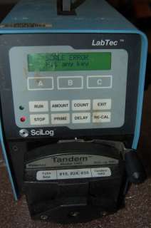 SciLog peristaltic pump Labtec Tandem pumphead head NW 1082  