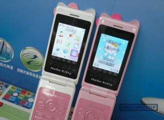 NEW Hello Kitty cell phone Unlocked Dual Band Touch Screen Flip Mobile 