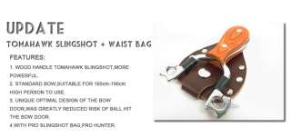 Tomahawk slingshot Pocket Sling Wood Handle Catapult With Pro 
