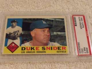 1960 Topps #493 DUKE SNIDER L. A. Dodgers   PSA 7 NM  