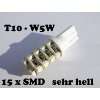 Weisse 360° T10  W5W Xenon Standlicht LED 15x SMD TOP Audi A6 Avant 
