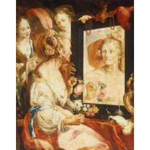 Leinwandbild auf Keilrahmen: Bernardo Strozzi, Allegorie der 
