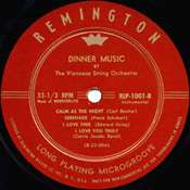The earliest Remington LP label was a variation on the Continental 