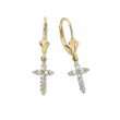    Diamond Accent Cross Earrings 10K Gold  
