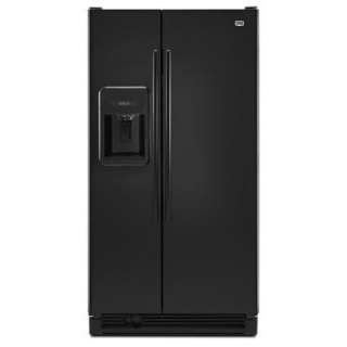 Maytag 21.8 cu. ft. 33 in. Wide Side by Side Refrigerator in Black 