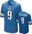Matthew Stafford Jersey: Home Blue Game Replica #9 Nike Detroit Lions 