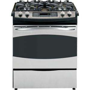 GE Profile 30 in. Self Cleaning Slide In Gas Convection Range in 