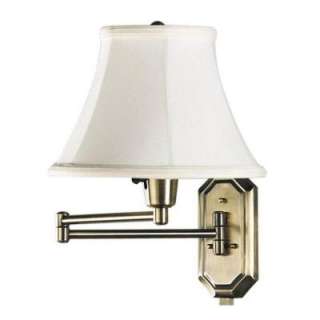   Light Antique Brass Swing Arm Lamp 8932700545 at The Home Depot
