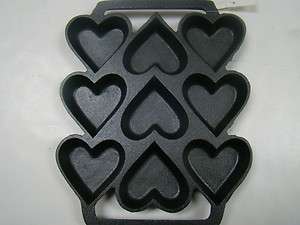 Cast Iron Heart Shaped Cake Pan 9 x 7.5 adorable (C1312)  