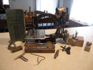   1894 Automatic Noiseless Sewing Machine   LOADED with EXTRAS  