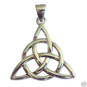 Silver Triquetra Charmed Pendant Wiccan Pagan Jewelry  