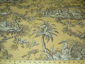 ASIAN ORIENTAL CHINOISERIE~DRAPERY COTTON UPHOLSTERY FABRIC~  
