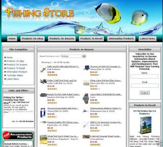 Make Money From Home. Fishing Store Website For Sale  