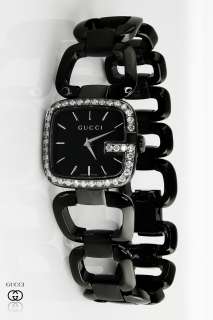   White Diamonds Ladies Black YA125504 GUCCI Watch   Treasures Jewelry