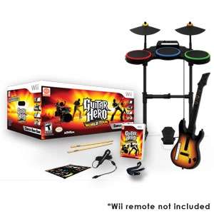 Guitar Hero World Tour Band Kit   Wii Game, Wireless Drum Kit 