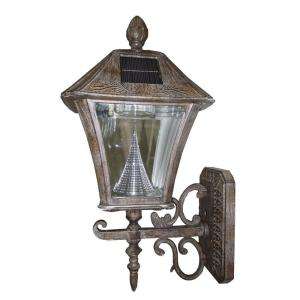   18 in. Solar Lamp, Wall Mount, 2 Pack, Weathered Bronze  DISCONTINUED