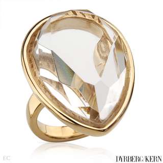 New DYRBERG/KERN Crystal Ring Size 6.5 Retails $160  