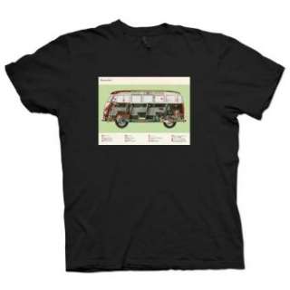 Shirt   VW Bus   Bully   Querschnitt   Technische Zeichnung  