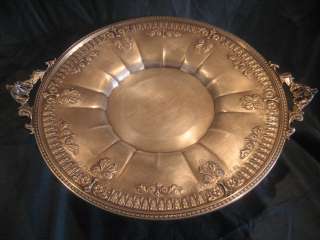 Antique Sterling Silver Round Footed Cake Platter  