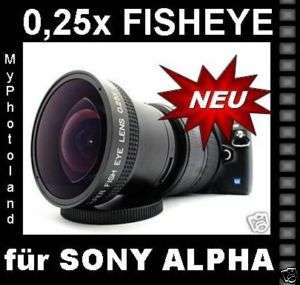180° Fischauge f Sony Alpha 230 330 350 380 550 Fisheye  