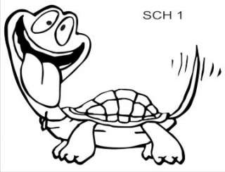 Aufkleber Schildkröte Comic Sticker Schildis Tuning  