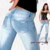 Top DamenJeans Grau 7344 Weiche Stretch Jeans Waschungen und leicht 