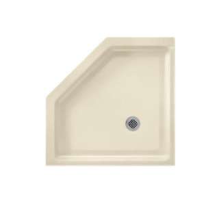Swanstone 36 In. X 36 In. Neo Angle Shower Floor Solid Surface in Bone 