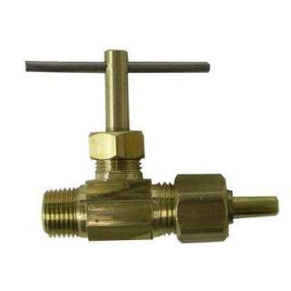   in. x 1/8 in. Brass Straight Needle Valve A 40 at The Home Depot