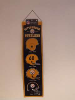 PITTSBURGH STEELERS HERITAGE BANNER SUPER BOWL RARE  