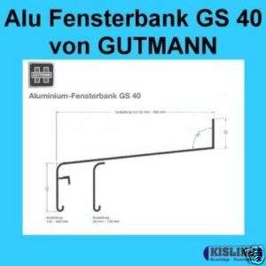 Fensterbank Alu EV 1 eloxiert GS 40 von Gutmann 165 mm  
