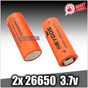   KEYGOS IMR 26650 3.7V 4800mAh Lithium Li ion Rechargeable Battery Cell