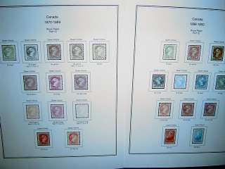 Canada 1 84 Color Stamp Album Pages   
