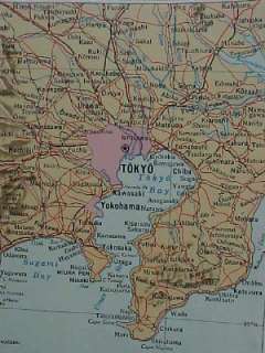 1944 ESSO War Map JAPAN KOREA PHILIPPINES Pusan Tunnel Taiwan New 