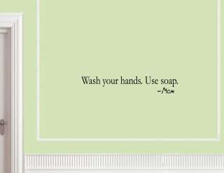 WASH YOUR HANDS Wall quotes sayings lettering decals  