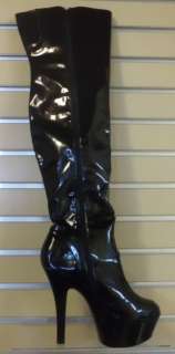 NEW Black Patent Leather Centerfold Women Ankle Stiletto Boots  
