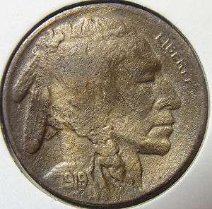 1919 D Buffalo Nickel AU DETAILS  