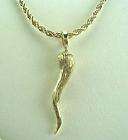20 ROPE CHAIN WITH SUBSTANTIAL ITALIAN HORN PENDANT   Lifetime 