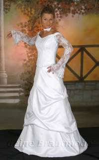 Brautkleid Corsagenkleid weiß, creme *lange Ärmel* 1A  