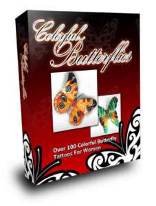 Farbige Schmetterlinge Tattoos Vorlagen   Fuer Frauen  