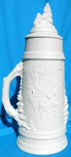 SANTA CHRISTMAS STEIN WITH LID CERAMIC BISQUE U PAINT CHRISTMAS  