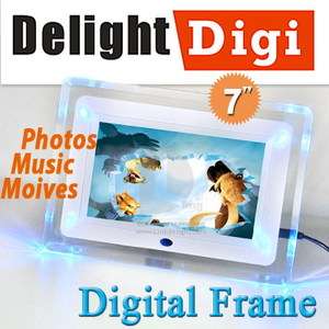 inch TFT LCD Digital Photo Movies Frame Alarm Clock MP3 MP4 Player 