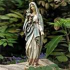 Blessed Virgin Mary Mother Madonna Lilies Garden Statue