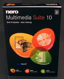 Nero 10 Multimedia Suite Vollversion 3 in1 BackItUp NEU 4030764043025 