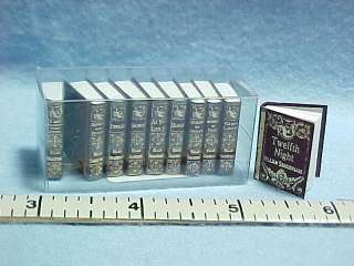 William Shakespeare Books (10) #185 Dollhouse Miniature  
