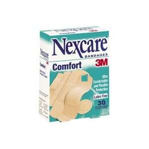 Nexcare Comfort Strips Bandages, Assorted Sizes   30 