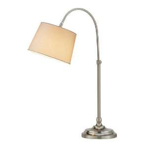  Adesso 3187 22 Bonnet 1 Light Table Lamps in Satin Steel 