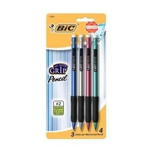 BIC Matic Grip Pencil 4/Pkg Medium Point 0.7mm #2 Leads MPGP41; 6 