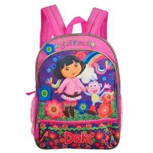  New Large Dora the Explorer Magical Forest Backpack 16 