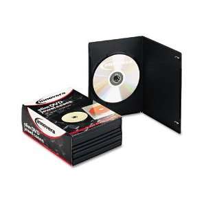  Innovera® Slim DVD Storage Case, Black, 10 Cases per Pack 